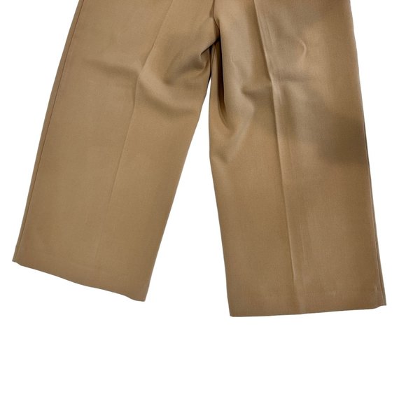 Ann Taylor Factory Khaki Wide Leg Cropped Pants Size 8 - Picture 7 of 13